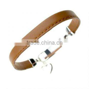 promotional personalized colorful leather bracelets/rhinestone leather bracelet