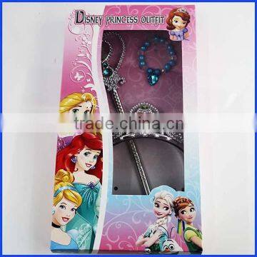 Environmental Protection Frozen Elsa Anna Jewelry Crown Set for Girls Play photo-4