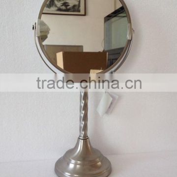 2014 collections fashion brushed nickel "Virgo" stainless steel standing vanity table mirror