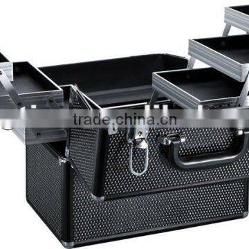 Cosmetic beauty case make up case black aluminum 2016 new design DY2651K