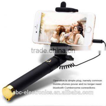 2016 Wired Remote Shutter Extendable Handheld Monopod Selfie Stick