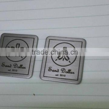 Engraved metal plate with different id code /barcode metal plate