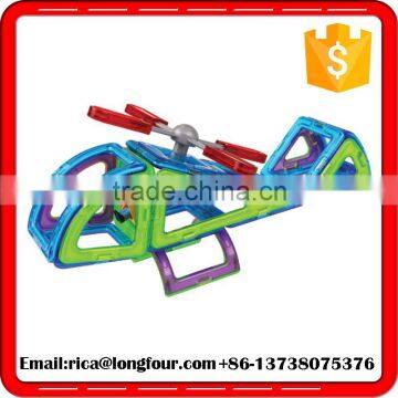 Plastic Magnetic Building Blocks for DIY educational toys