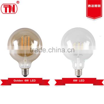 New type 600lm 800lm 1000lm g125 led bulb 5w 6w 8w filament led