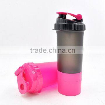 600ML BPA Free Plastic Protein Shaker Bottle With Pill Box & Powder Compartment photo-6