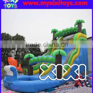 jungle theme inflatable water slide for children