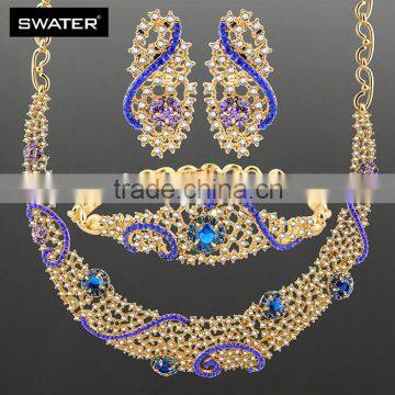Jewelry 2016 Blue Gemstone Four Women Jewelry Set photo-5
