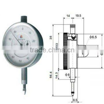 PT60 Total Gears Type Dial Gauge Reading In 0.001mm