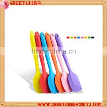 Custom LOGO Cook Tool Unibody Kitchen Mixing Brush Color Silicone Spatulas