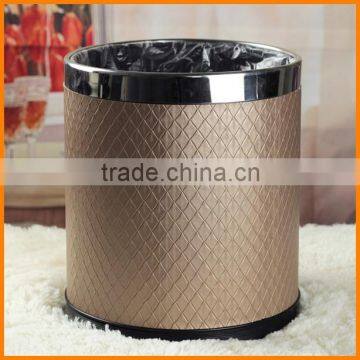 Creative Leather Cover Household Trash Without Double Bedroom Amenity Continental Trash 10L Free Shipping
