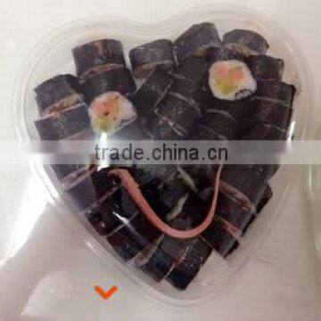 Disposable PET clear sushi packaging container