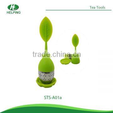 Silicone leaf shape tea strainer