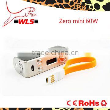2015 new box mod Zero mini 60W eletop Ni/Ti Temperature Control Vape Mods 60 Watt Zero mini