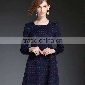 2015 ladies winter new fashion long sleeve tight fitting one piece dress