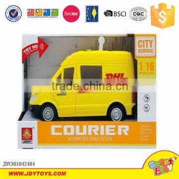 New products friction DHL express car toy with music and lights