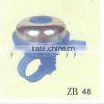 blue and gray bicycle bell