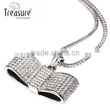 Foreign Trade Big-name Fashion Jewelry Temperament Full of Diamond Alloy Necklace Silver Necklace Wholesale European and America photo-6
