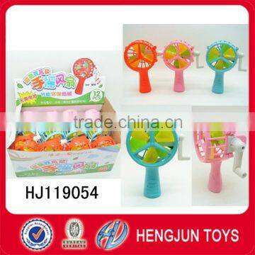 hot sell plastic hand fan toys 12pcs in 1 display box