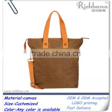 special personalized waxed canvas tote bag