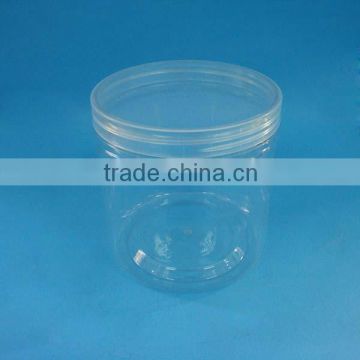 plastic cosmetic jar 600ml, big PET candy jar , clear plastic cookie jar