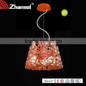 Orange Modern Crystal Sparking Pendant Lamp