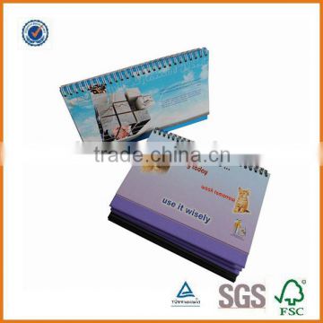 2016 Popularity hot sale recycled cheap office portable desk calendar with customer designed