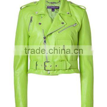 soft milled leather motorbike jacket