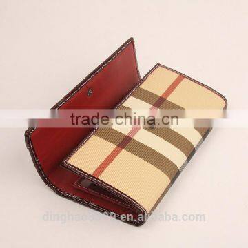 Newest Fashion Wallet Stripe Pattern Leather Wallet Business Women Wallet photo-3