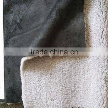Ningbo Micro Sherpa Bonded Suede Fabric Factory photo-4
