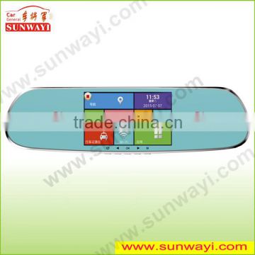 Android 4.4 Quad-core 5 inch Rearview Mirror 1080P Full HD Car DVR