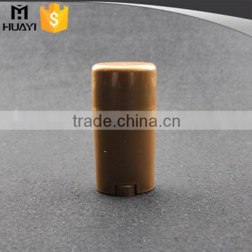 empty flat brown color deodorant stick container