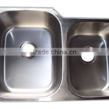 double drainer stainless steel kitchen sink