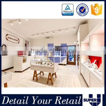 High class Jewelry Shop Furniture Tempered Glass Showcase For Jewelry