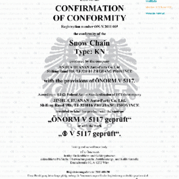 KN 12mm ONORM certificate