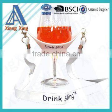 Wholesale High Quality Custom Printed Cheap Wine Glass Holder Lanyard