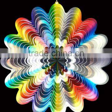 3D animated wind spinner--rainbow