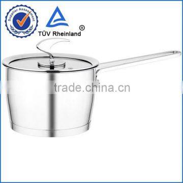 Straight bottom new design milk pot with glass lid