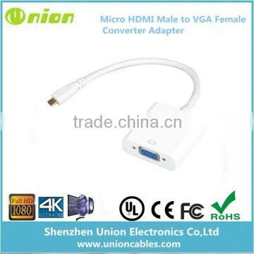 Micro HDMI PC Input to VGA Monitor Output Projector Adapter Cable Converter