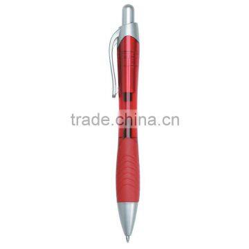 Rio Ballpoint Pen With Contoured Rubber Grip-transred Side