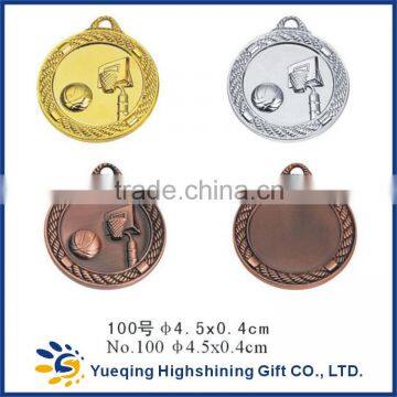 100# Cheap gold silver bronze sports factory directly sale metal medallion craft basketball badge award medal