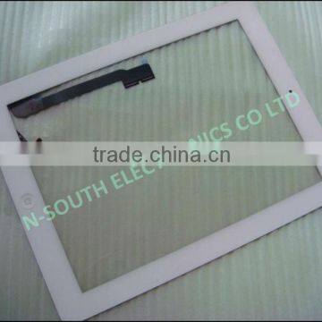 original 10.1 inch white digitizer glass touch screen for ipad 4 with home button and adhesive