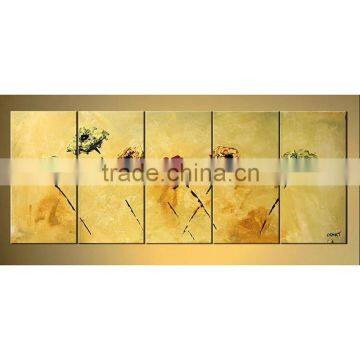 Shu1759 Hand Painted modern flower oil painting on canvas for hotel decor