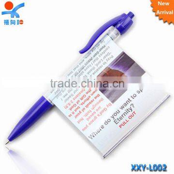 Best gift for business partner plastic pull out banner pen