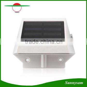 Wireless 4 LED Solar Powered Floor Wall Lamp for Staircase Path Landscape Garden Patio