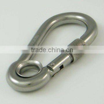 Stainless steel carabiner spring snap hooks