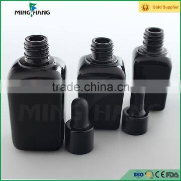 Luxury 20ML 30ML 50ML dropper essential oil glass bottle with the plastic insert dropper