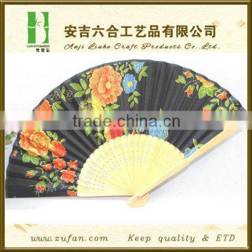 Chinese style bamboo personalized cloth folding fans