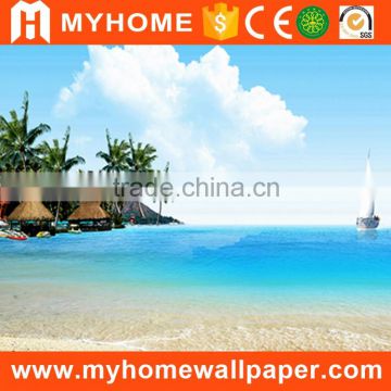 Home Decor 3d Mural sea landscape Non-woven Fabric Wallpaper