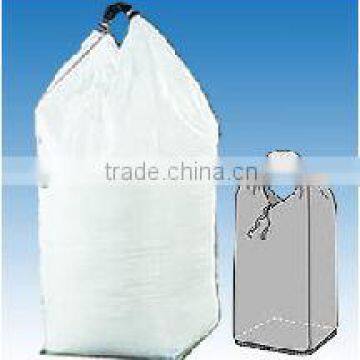 pp big bag with one lifting loop and open top and flat bottom/wholesale strong jumbo bags/durable and large containing capacity