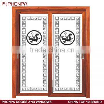 Aluminum entry door, aluminum frame glass door, top hung sliding door system